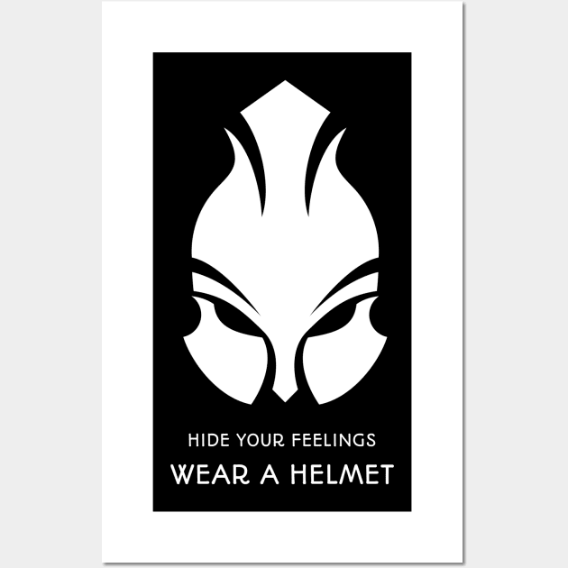 Hide your feelings wear mask and helmet Wall Art by Your_wardrobe